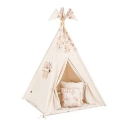 Teepee Tent + Floor Mat + Pillows - Boho