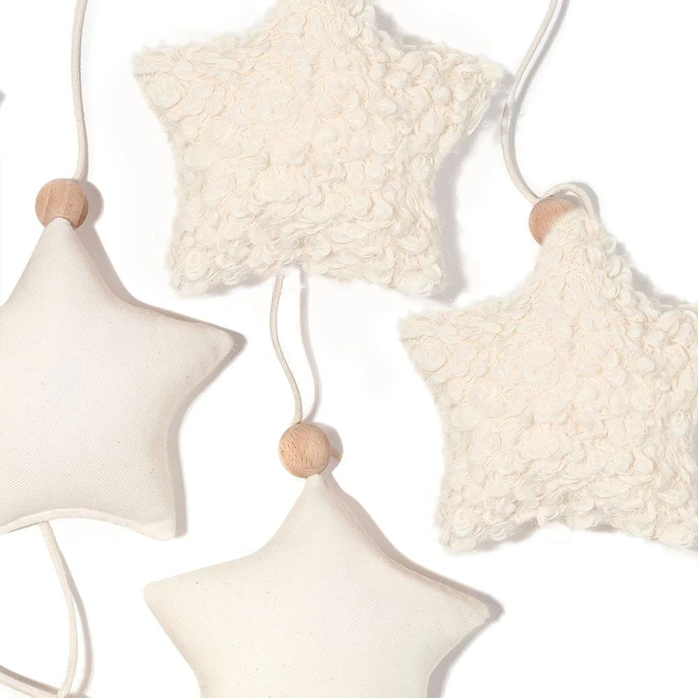 Boucle Star Garland - Ecru 2 Boucle Star Garland - Ecru – Image 2