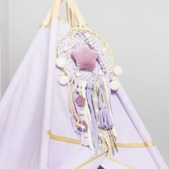 Teepee Tent + Floor Mat + Pillows Gold Lilac -Fun with Mum Soldes gold violet 3 3