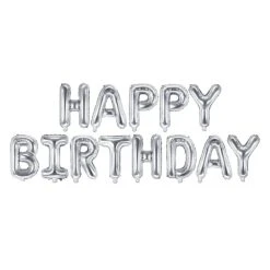 Balloon Happy Birthday Silver