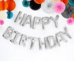 Balloon Happy Birthday Gold -Fun with Mum Soldes happybirthdaysilver 1