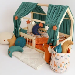 Curtains For House Bed - Teal Blue 11 Curtains For House Bed - Teal Blue -Fun with Mum Soldes house bed 5