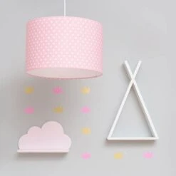Teepee Shelf - Pink -Fun with Mum Soldes lampshade rose white dots 2