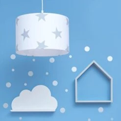 House Shelf - Pink Big -Fun with Mum Soldes lampshade white grey stars 2 1