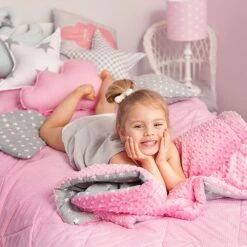 Bedcover S - Marine Cimate -Fun with Mum Soldes minky blanket pink