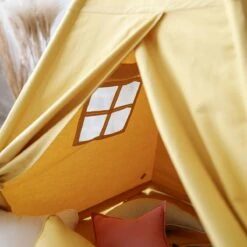 Teepee Tent - Mustard 16 Teepee Tent - Mustard -Fun with Mum Soldes mustard teepee