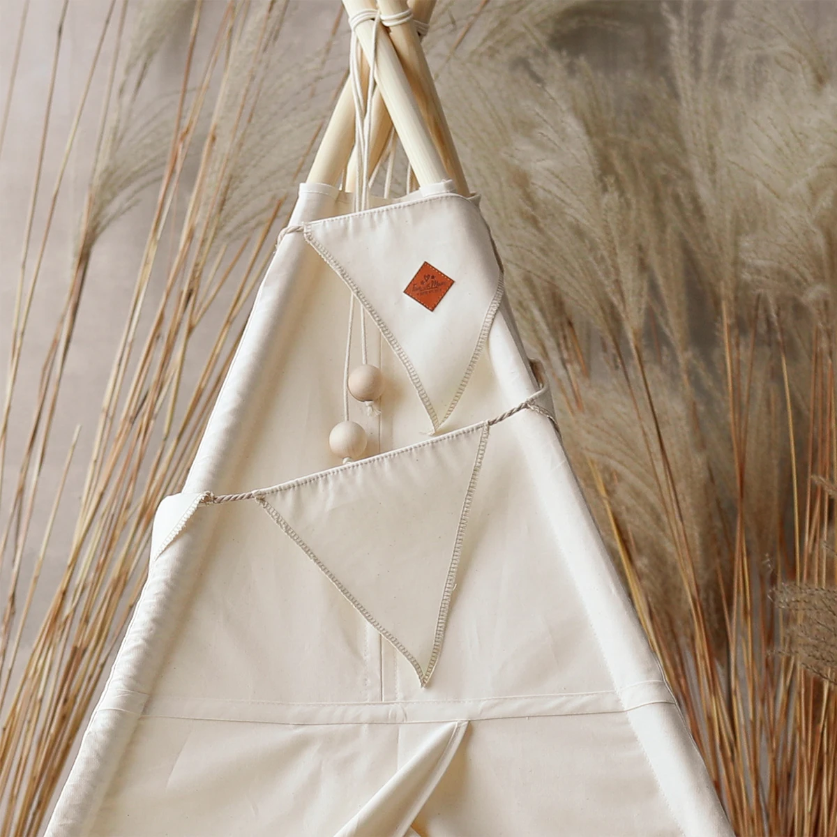 Teepee Tent - Natural Beige 7 Teepee Tent - Natural Beige – Image 7