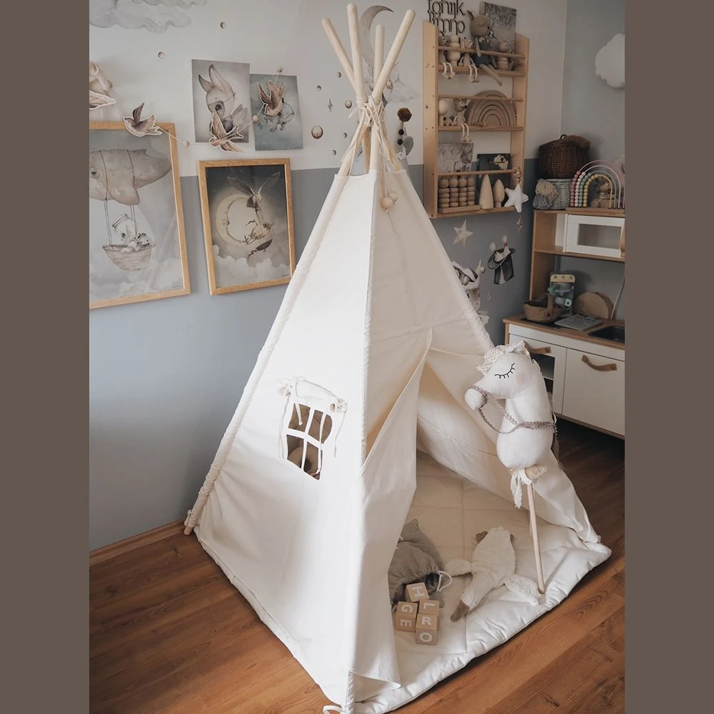 Teepee Tent - Natural Beige 14 Teepee Tent - Natural Beige – Image 14