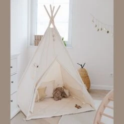 Teepee Tent - Natural Beige 23 Teepee Tent - Natural Beige -Fun with Mum Soldes naturalbeige3