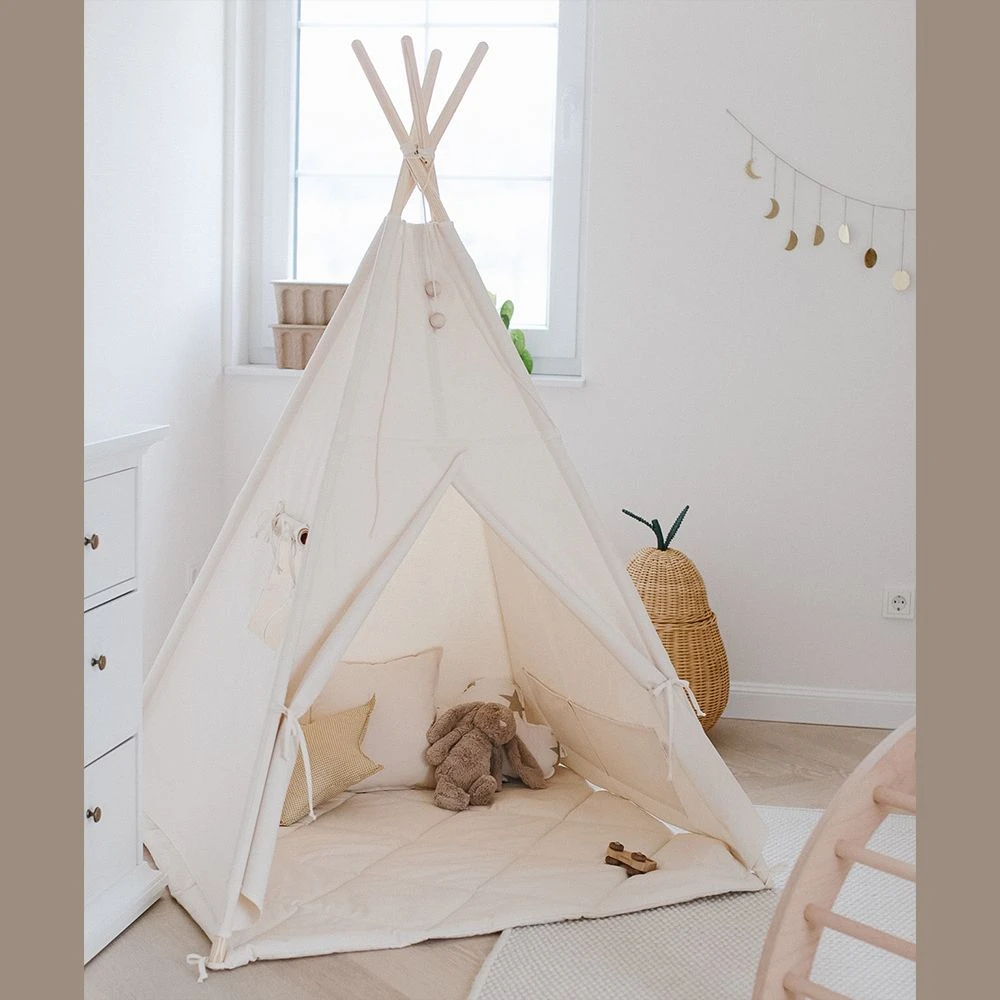 Teepee Tent - Natural Beige 9 Teepee Tent - Natural Beige – Image 9