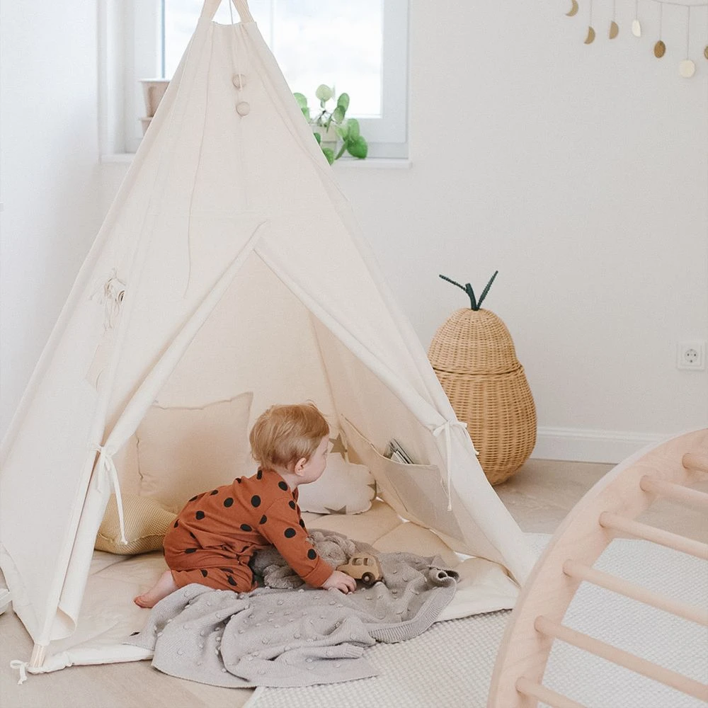 Teepee Tent - Natural Beige 10 Teepee Tent - Natural Beige – Image 10
