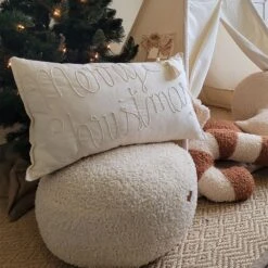 Pouffe Boucle - Ecru -Fun with Mum Soldes pillow merry