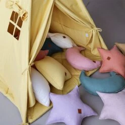 Teepee Tent - Mustard 19 Teepee Tent - Mustard -Fun with Mum Soldes pillows muslin2