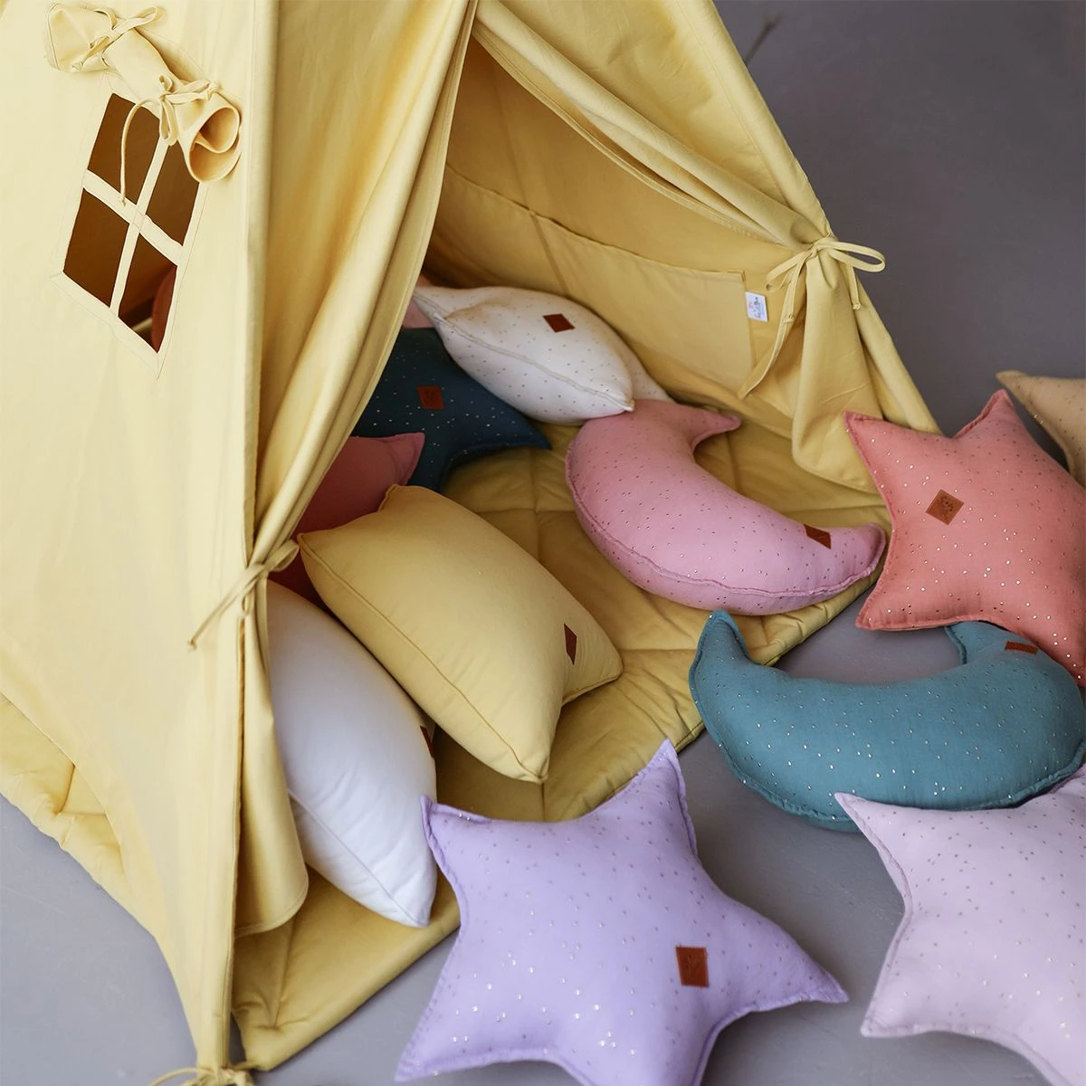 Teepee Tent - Mustard 10 Teepee Tent - Mustard – Image 10