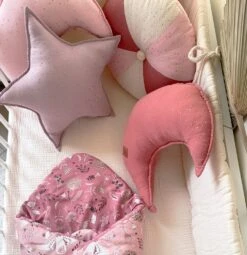 Star Pillow - Dusty Pink -Fun with Mum Soldes pillows muslin 3