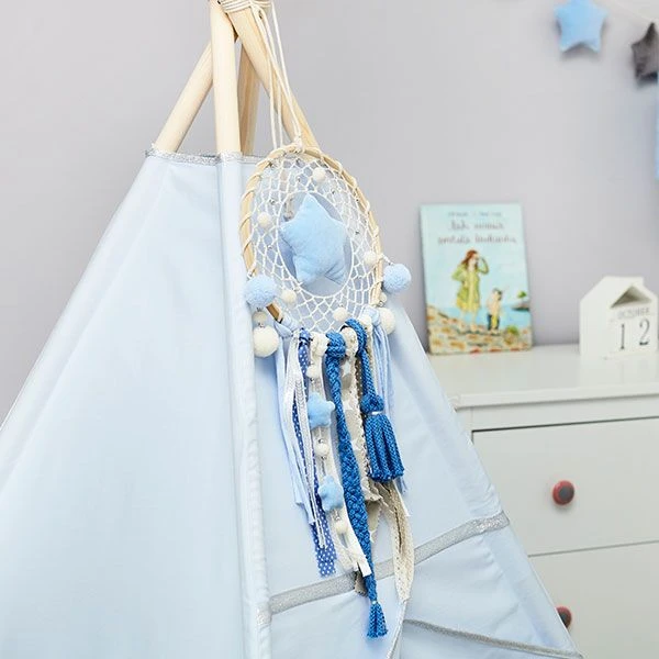 Teepee Tent - Silver Blue 1 Teepee Tent - Silver Blue