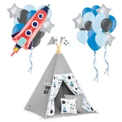 Party Balloons Set Mid Space