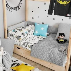Bedcover M - Grey 9 Bedcover M - Grey -Fun with Mum Soldes super hero room 8 7