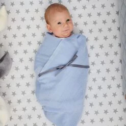 Bamboo Swaddle Blanket - Blue 10 Bamboo Swaddle Blanket - Blue -Fun with Mum Soldes swaddle blanket 7