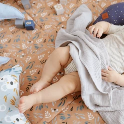 Baby Muslin Summer Blanket - Grey -Fun with Mum Soldes swaddle muslin grey6 3 1