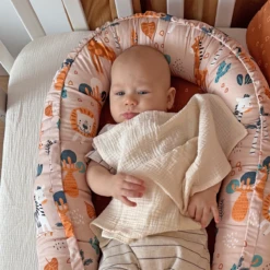 Muslin Swaddle 2 Pack - Ecru/Pink -Fun with Mum Soldes swadle ecru3 5