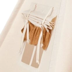 Teepee Tent - Frilly Muslin Carmel -Fun with Mum Soldes teepee ruffle muslin carmel3