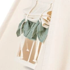 Teepee Tent + Floor Mat + Pillows - Frilly Muslin Sage -Fun with Mum Soldes teepee ruffle muslin sage3 2