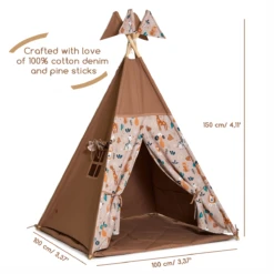 Teepee Tent - Safari 11 Teepee Tent - Safari -Fun with Mum Soldes teepee safari dimensions 2