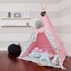 Teepee Tent + Floor Mat + Pillows - Cloudy Roses