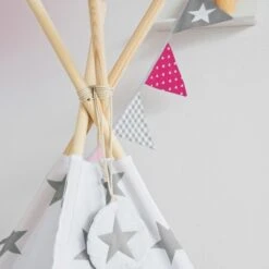 Teepee Tent - Bright Grey -Fun with Mum Soldes tipi tent bright grey 4