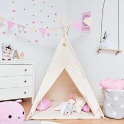 Floor Mat - Natural -Fun with Mum Soldes tipi tent natural pink 2 2
