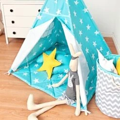 Basket For Toys - Magic Turquoise -Fun with Mum Soldes tipi tent turquoise sea 5
