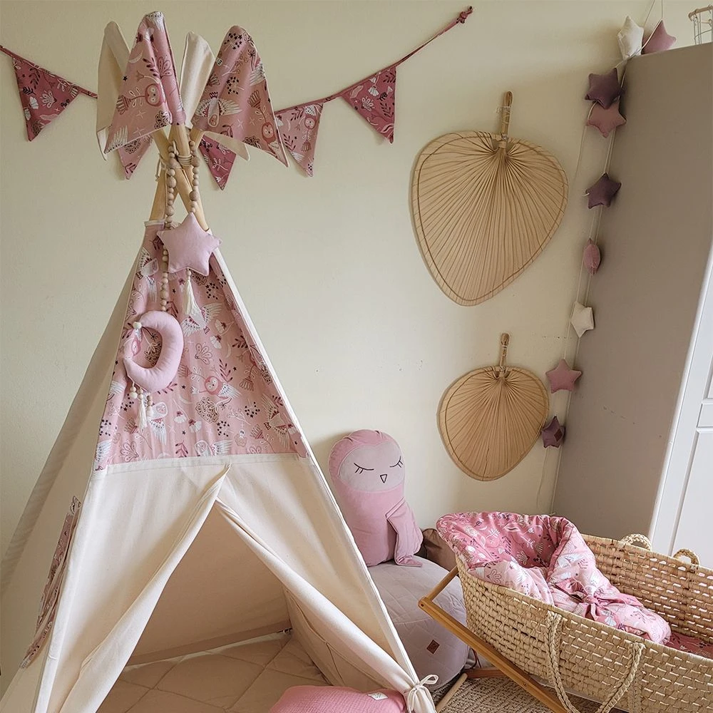 Teepee Tent + Floor Mat + Pillows - Owl 3 Teepee Tent + Floor Mat + Pillows - Owl – Image 3