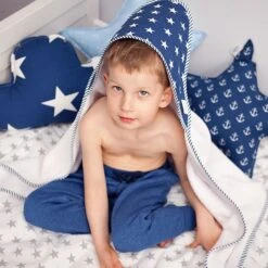 Junior Towel - Clouds On Grey -Fun with Mum Soldes towel navy stars 5