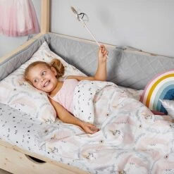 Baby Bed Bumper 60x120 - Velvet - Grey -Fun with Mum Soldes unicorns girl 11